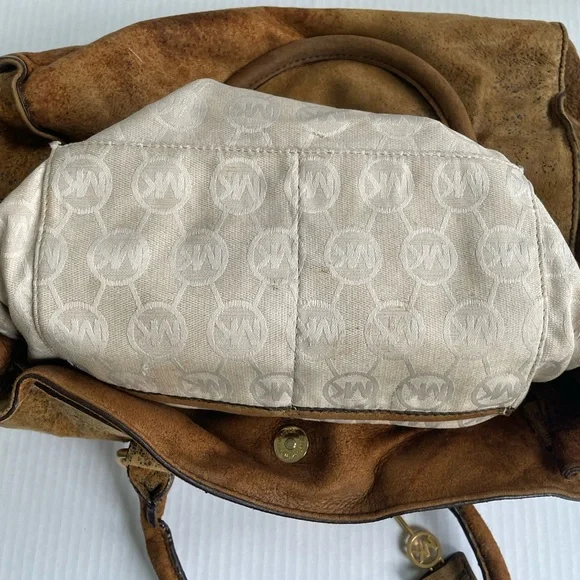 Michael Kors Hamilton distressed suede bag - Picture 4 of 13